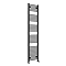 Diamond Curved Heated Towel Rail - W400 x H1800mm - Matt Black