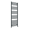 Diamond Curved Heated Towel Rail - W600 x H1800mm - Anthracite