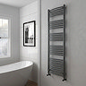 Toreno Heated Towel Rail – Anthracite – 600 x 1800mm – Curved Bars