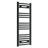 Diamond Curved Heated Towel Rail - W400 x H1000mm - Anthracite Large Image