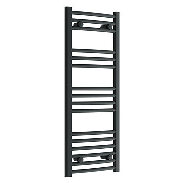 Diamond Curved Heated Towel Rail - W400 x H1000mm - Anthracite  Profile Large Image