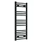 Diamond Curved Heated Towel Rail - W400 x H1000mm - Anthracite Large Image