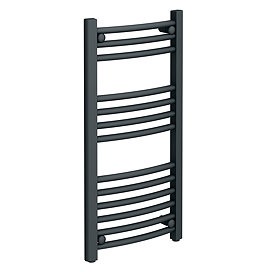 Toreno Heated Towel Rail – Anthracite – 400 x 800mm – Curved Bars