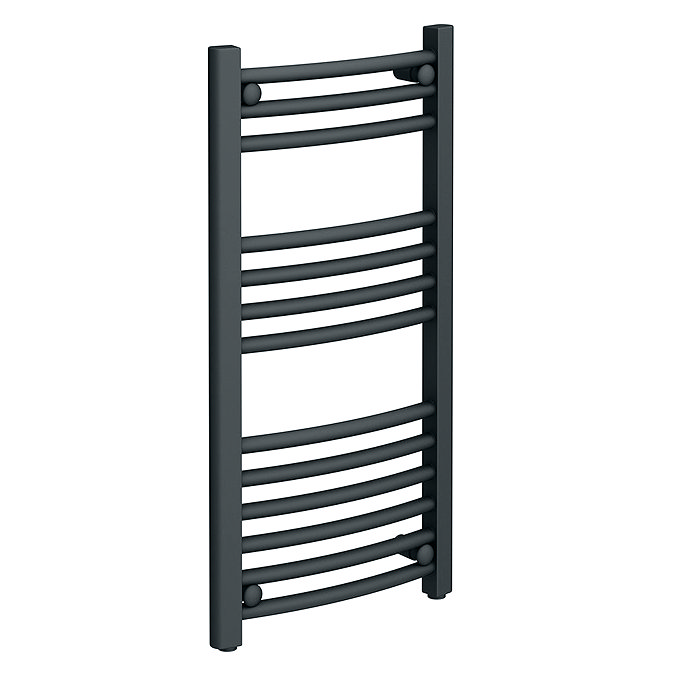 Toreno Heated Towel Rail – Anthracite – 400 x 800mm – Curved Bars