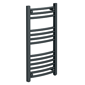 Toreno Heated Towel Rail – Anthracite – 400 x 800mm – Curved Bars