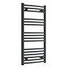 Diamond Curved Heated Towel Rail - W500 x H1000mm - Anthracite Large Image