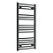 Diamond Curved Heated Towel Rail - W500 x H1000mm - Anthracite Large Image