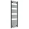 Diamond Curved Heated Towel Rail - W500 x H1600mm - Anthracite Large Image