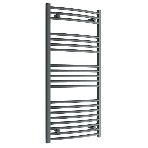 Diamond Curved Heated Towel Rail W600 x H1200mm Anthracite