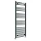 Diamond Curved Heated Towel Rail - W600 x H1600mm - Anthracite  Feature Large Image
