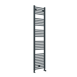 Diamond Heated Towel Rail - W400 x H1800mm - Anthracite - Straight