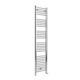 Diamond Heated Towel Rail - W400 x H1800mm - Chrome - Straight