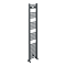 Diamond Heated Towel Rail - W300 x H1600mm - Anthracite - Straight