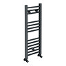Diamond Heated Towel Rail - W300 x H800mm - Anthracite - Straight