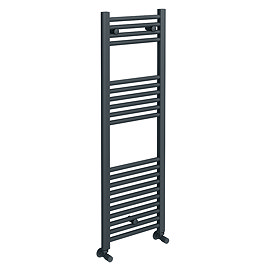 Diamond Heated Towel Rail - W400 x H1200mm - Anthracite - Straight