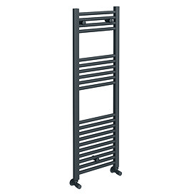 Diamond Heated Towel Rail - W400 x H1200mm - Anthracite - Straight