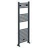 Diamond Heated Towel Rail - W400 x H1200mm - Anthracite - Straight