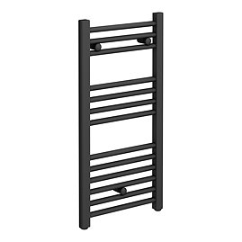 Diamond Heated Towel Rail - W400 x H800mm - Anthracite Large Image
