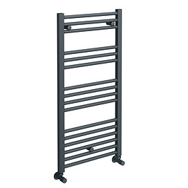 Diamond Heated Towel Rail - W500 x H1000mm - Anthracite - Straight