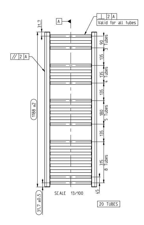 Diamond Heated Towel Rail - W500 x H1200mm - Anthracite