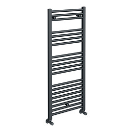 Diamond Heated Towel Rail - W500 x H1200mm - Anthracite - Straight