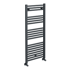 Diamond Heated Towel Rail - W500 x H1200mm - Anthracite - Straight