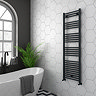 Diamond Heated Towel Rail - W500 x H1600mm - Anthracite - Straight