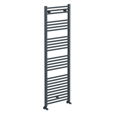 Diamond Heated Towel Rail - W500 x H1600mm - Anthracite - Straight
