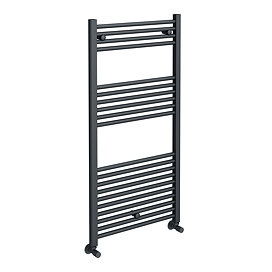 Diamond Heated Towel Rail - W600 x H1200mm - Anthracite - Straight