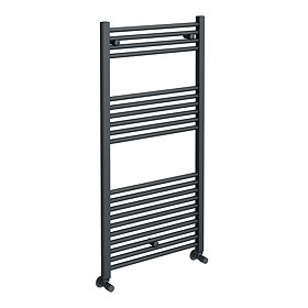 Diamond Heated Towel Rail - W600 x H1200mm - Anthracite - Straight