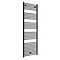 Diamond Heated Towel Rail - W600 x H1800mm - Anthracite - Straight Large Image