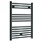 Diamond Heated Towel Rail - W600 x H800mm - Anthracite - Straight