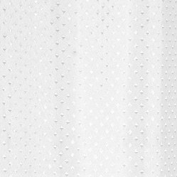 Extra Long Diamond Shower Curtain W1800 x H2400mm - White - 67214 Large Image