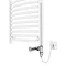 Diamond White 400 x 800mm Straight Heated Towel Rail (Inc. Valves + Electric Heating Kit)  Profile L