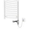Diamond White 500 x 1600mm Straight Heated Towel Rail (Inc. Valves + Electric Heating Kit)  Profile 