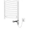 Diamond White 500 x 1600mm Straight Heated Towel Rail (Inc. Valves + Electric Heating Kit)  Profile 