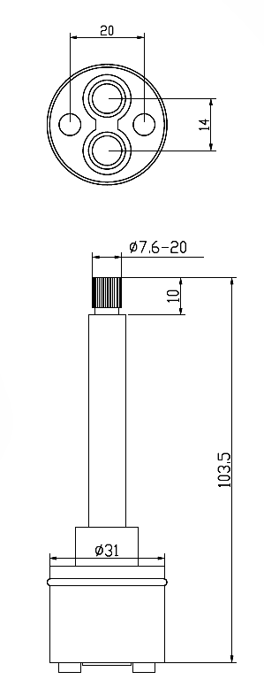 Diverter Cartridge for Arezzo Shower Valves