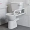 Milton Doc M Pack - Accessible Bathroom Toilet, Basin + White Grab Rails  Feature Large Image
