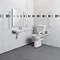 Milton Doc M Pack - Accessible Bathroom Toilet, Basin + White Grab Rails Large Image