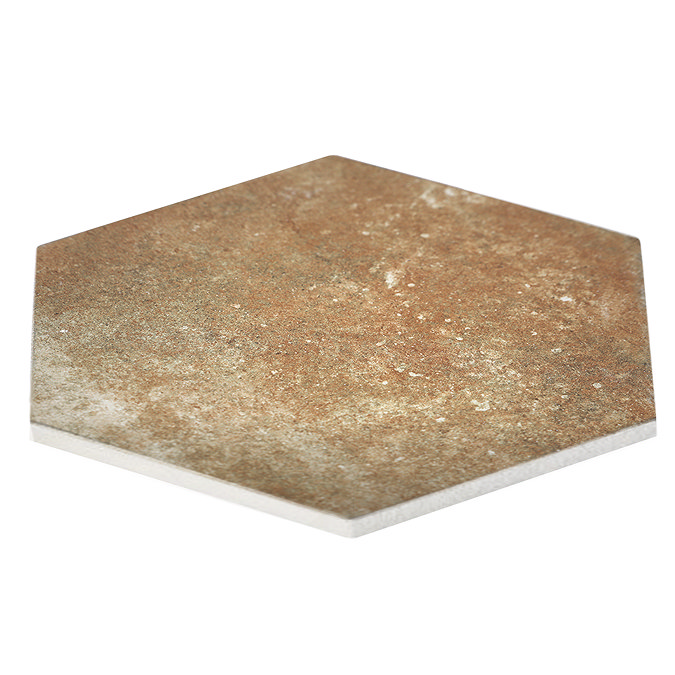 Dolores Rustic Brown Hexagon Stone Effect Wall & Floor Tiles - 200 x 240mm