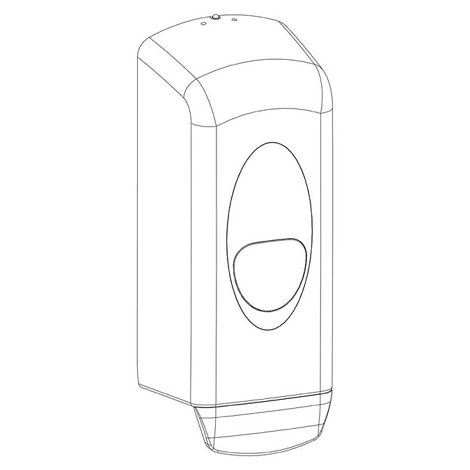 Dolphin Excel 1 Litre Bulk Fill Liquid Soap Dispenser - BC233W  Profile Large Image
