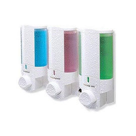 Dolphin - Single Plastic Shower Dispenser - White - BC624-1W Medium Image