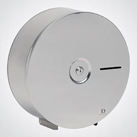 Dolphin - Satin Stainless Steel Jumbo Toilet Paper Dispenser - BC936 Medium Image