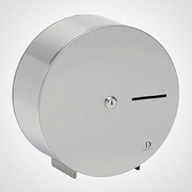 Dolphin - Satin Stainless Steel Mini Jumbo Toilet Paper Dispenser - BC925 Medium Image