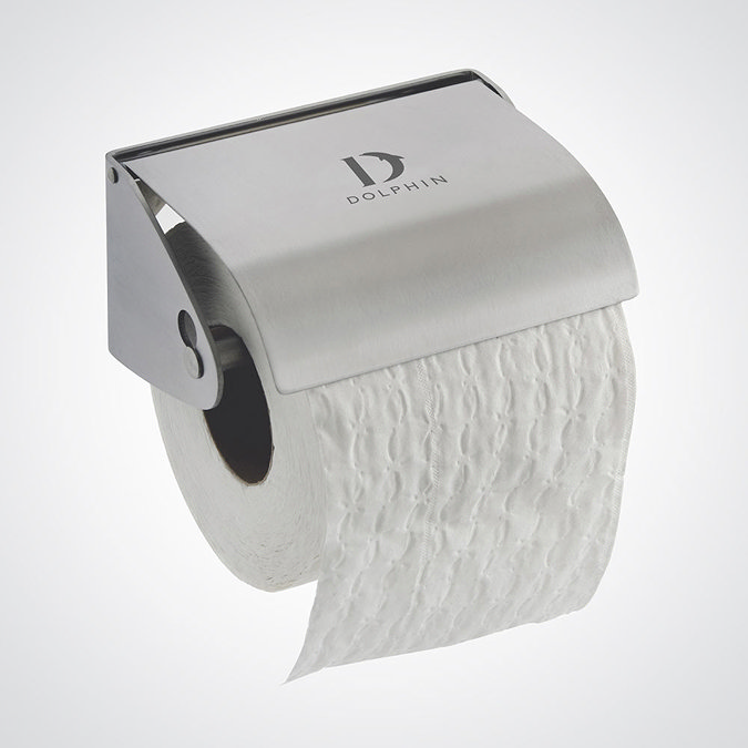 Dolphin - Stainless Steel Toilet Roll Holder - Single Roll - BC266 Large Image