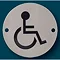 Dolphin - Stainless Steel Washroom Signage - Disabled WC - BC5463-06 Large Image