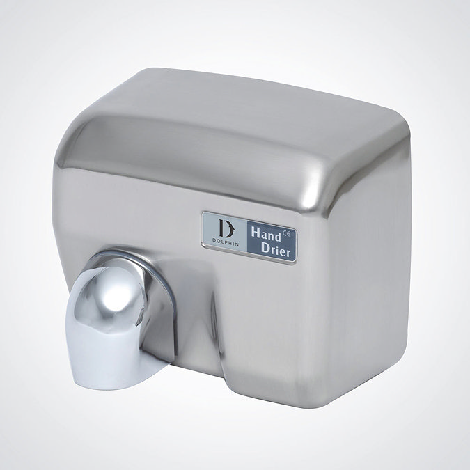Dolphin - Surface Mounted Automatic Hot Air Hand Dryer - Chrome - BC2400MA Large Image