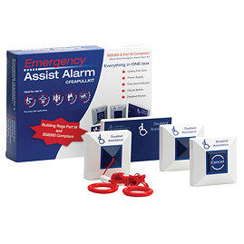 Dolphin White Plastic Disabled Alarm System with Pull Cord Large Image