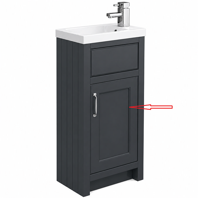 Door for Chatsworth 400mm Traditional Graphite Small Vanity Unit
