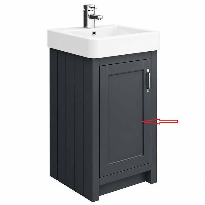 Door for Chatsworth Traditional Graphite Vanity Unit 425mm